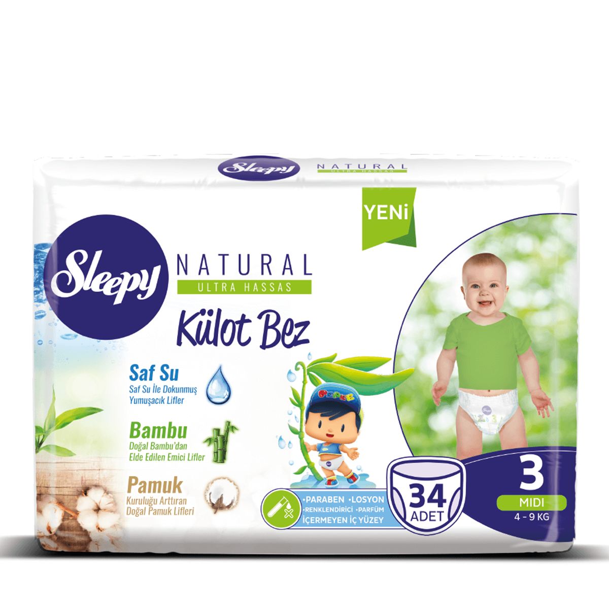 Sleepy Bebek Külot Bez No:3 34 Adet