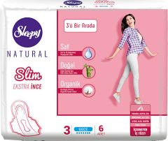 Sleepy Ped Slim Ekstra İnce Gece No:3  6'lı