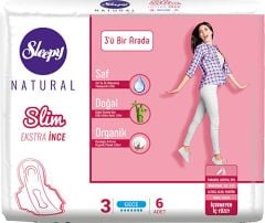 Sleepy Ped Slim Ekstra İnce Gece No:3  6'lı