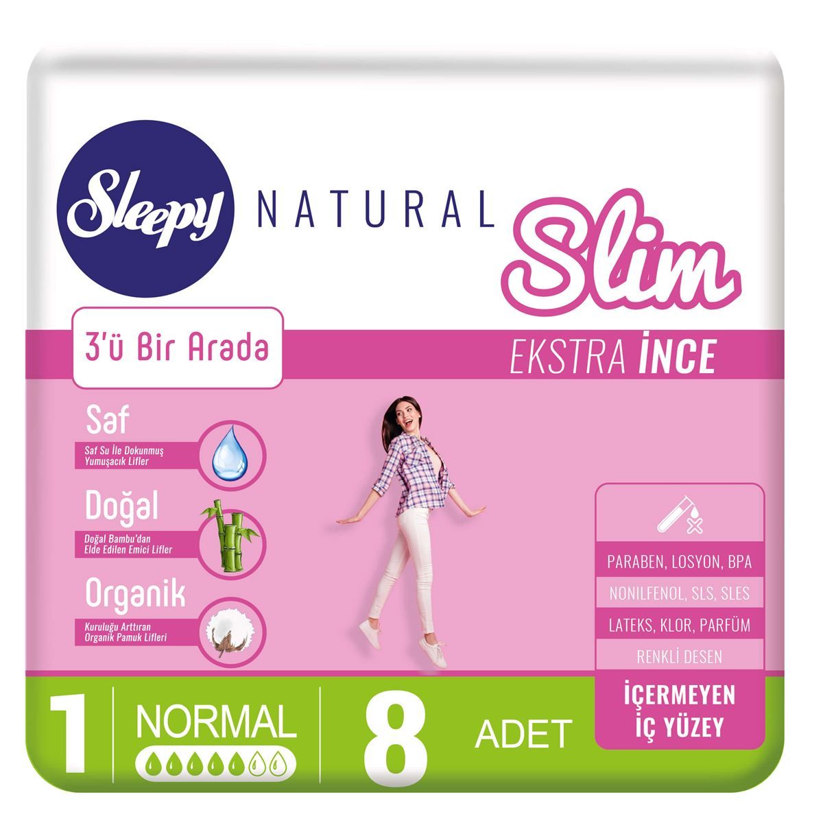Sleepy Ped Slim Ekstra İnce No:1 Normal 8'li