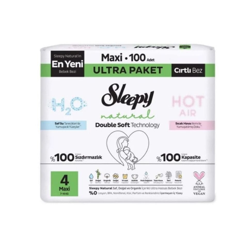 Sleepy 4 Double Soft Natural Ultra Paket (maxi) 100 Adet