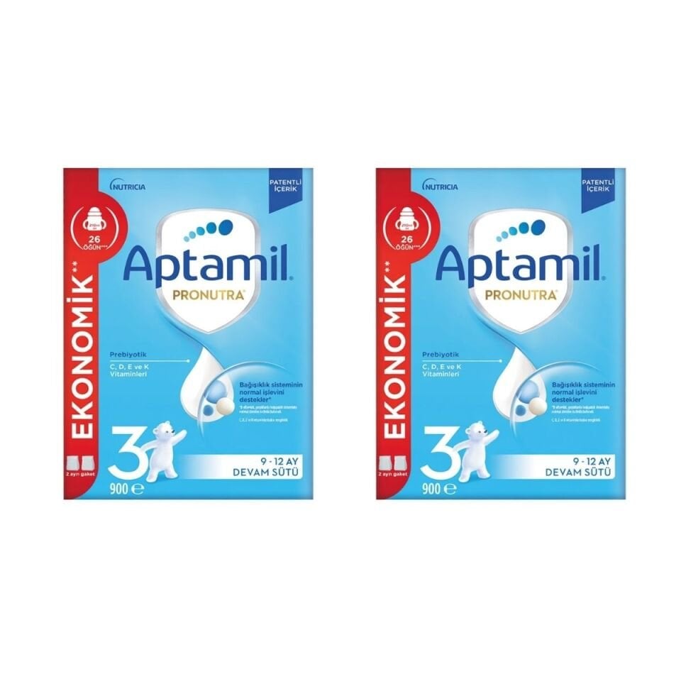 Aptamil 3 Numara Mama Devam Sütü 900 gr 2 Adet