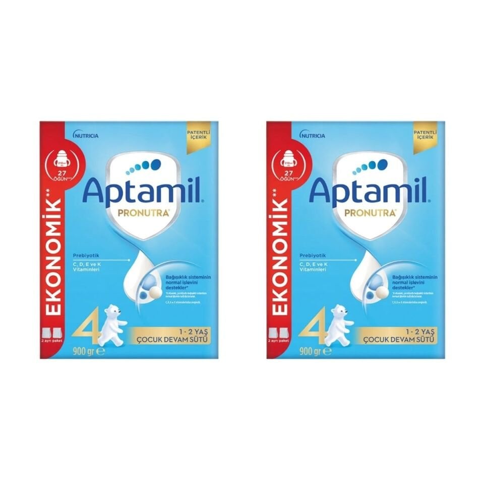 Aptamil 4 Numara Mama Devam Sütü 900 gr 2 Adet