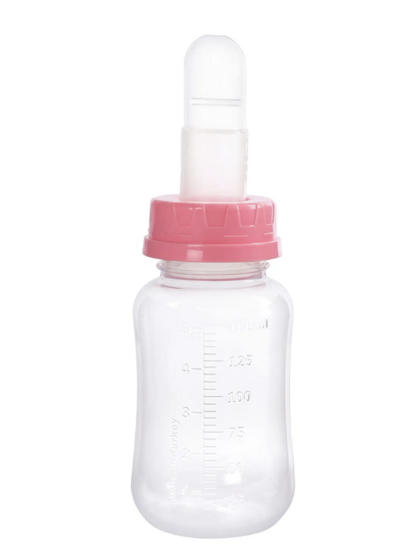 Star Baby Kaşıklı Pembe PP Biberon 150 ml