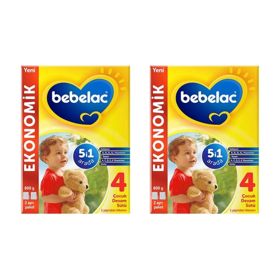 Bebelac 4 Mama Devam Sütü 800 gr 2 Adet