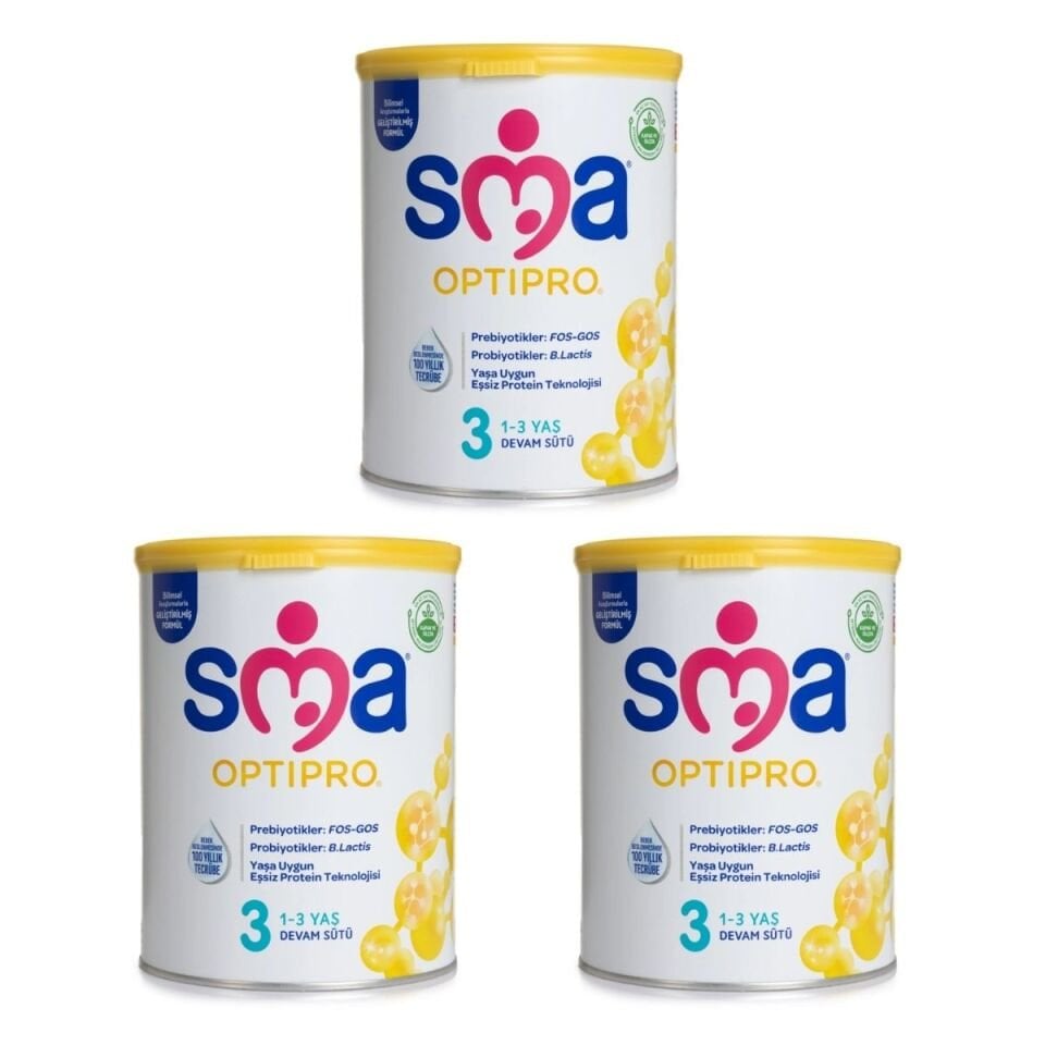 Sma 3 Numara Optipro Mama Devam Sütü 800 gr 3 Adet