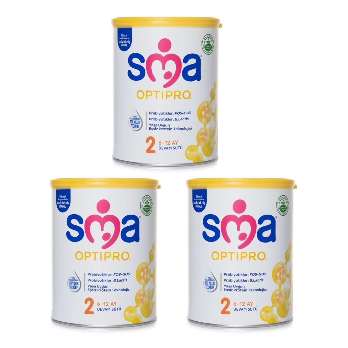 Sma 2 Numara Optipro Mama Devam Sütü 800 gr 3 Adet