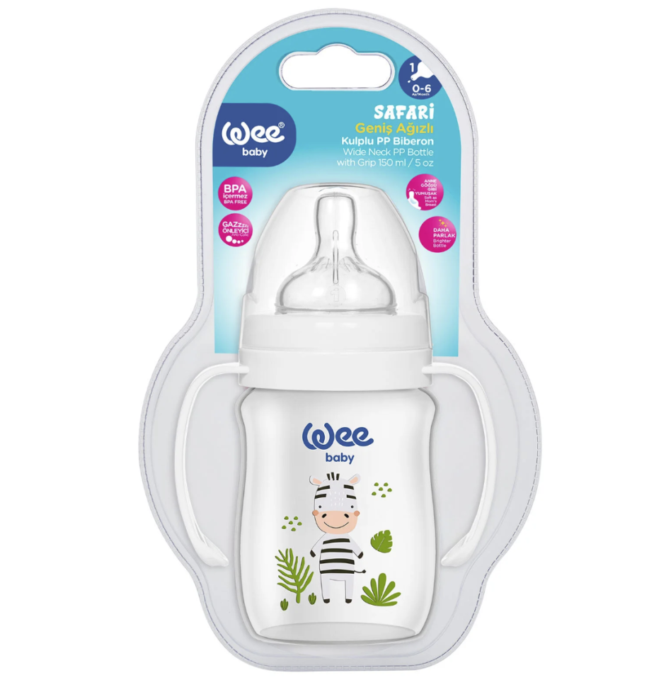 Wee Baby Safari Kulplu PP Biberon 150 ml
