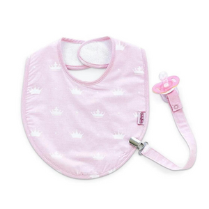Babyjem Emzik Askılı Mama Önlüğü Pembe