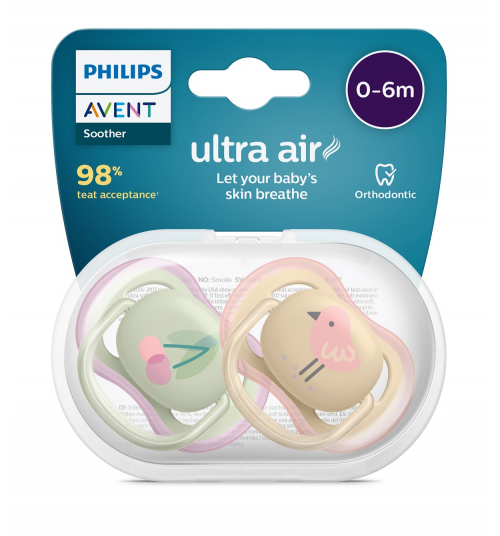 Philips Avent SCF085/13 Ultra Air Emzik Hayvan Desenli 0-6 Ay Kız