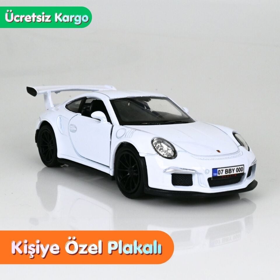 Porsche 911 GT3 Metal Araba - Beyaz