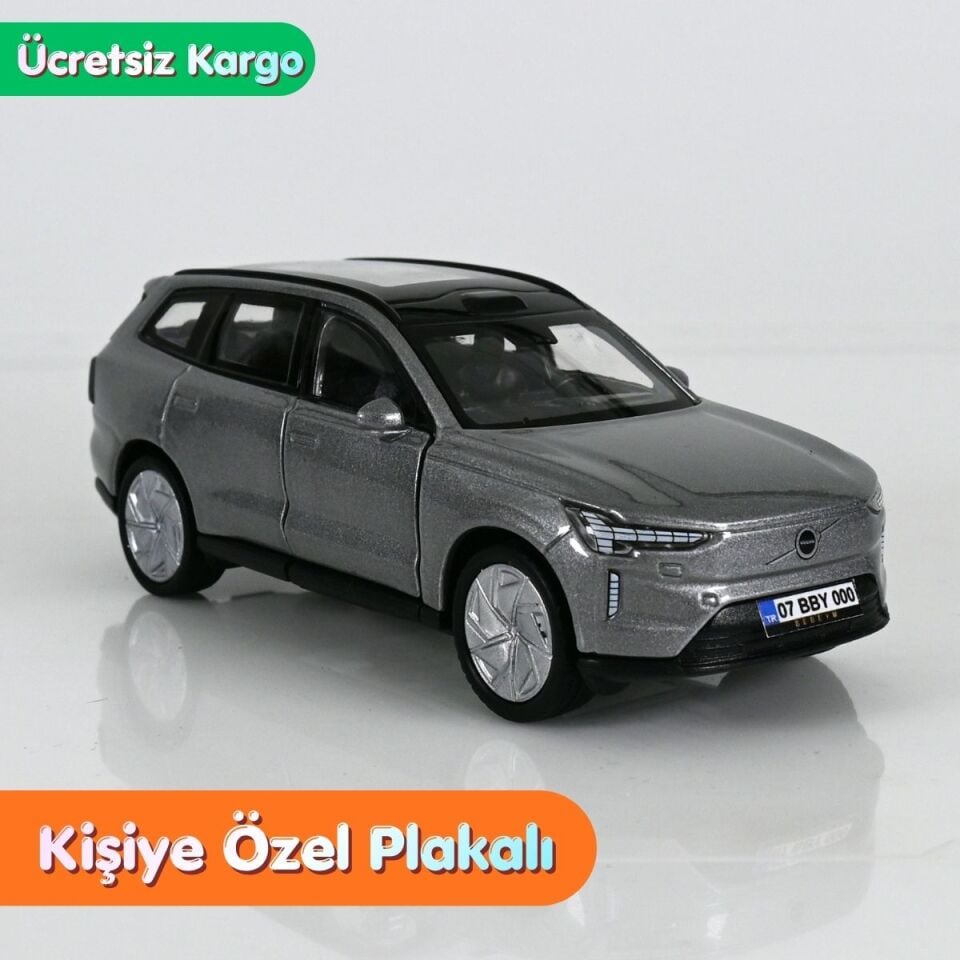 Volvo EX90 Metal Araba 1:36 Ölçek - Gri