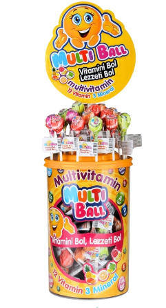 Multiball Lolipop Multivitamin 150'li