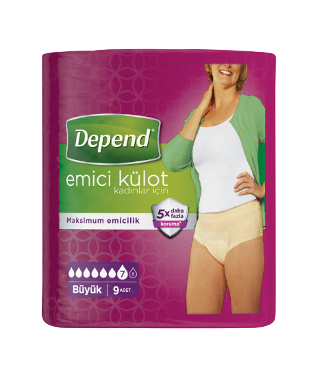 Depend Emici Külot Women Büyük Boy 9'lu