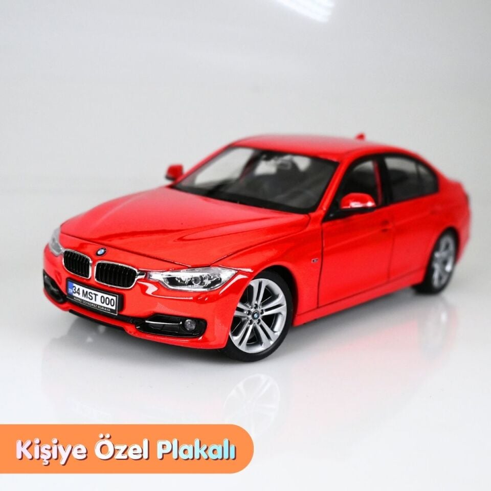 Bmw 335i 1:24 Metal Model Araba - Kırmızı