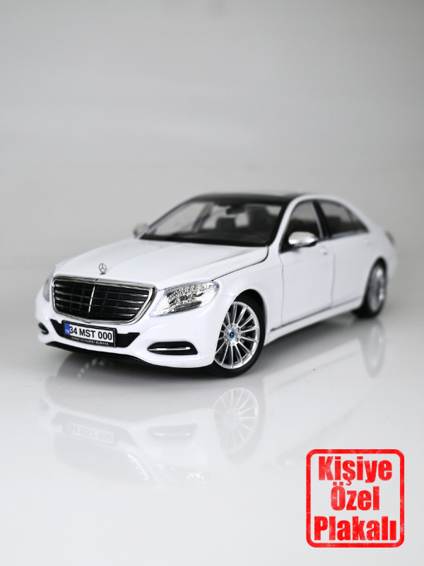Mercedes S Class Metal Model Araba - Beyaz