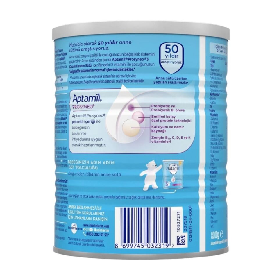 Aptamil Prosyneo Mama Devam Sütü No:3 800 gr