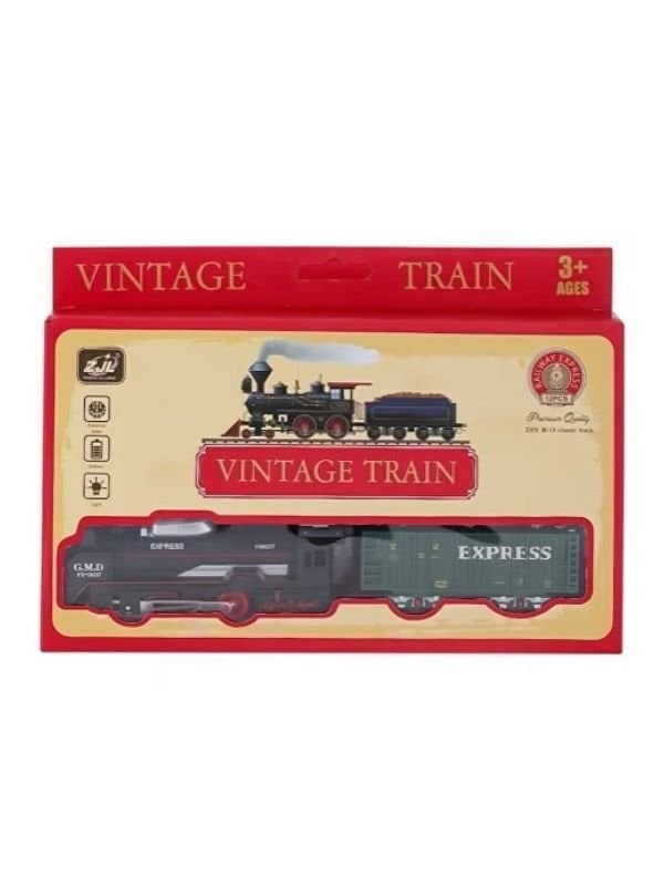 Vıntage  Kutulu 12 Parça Pilli Tren