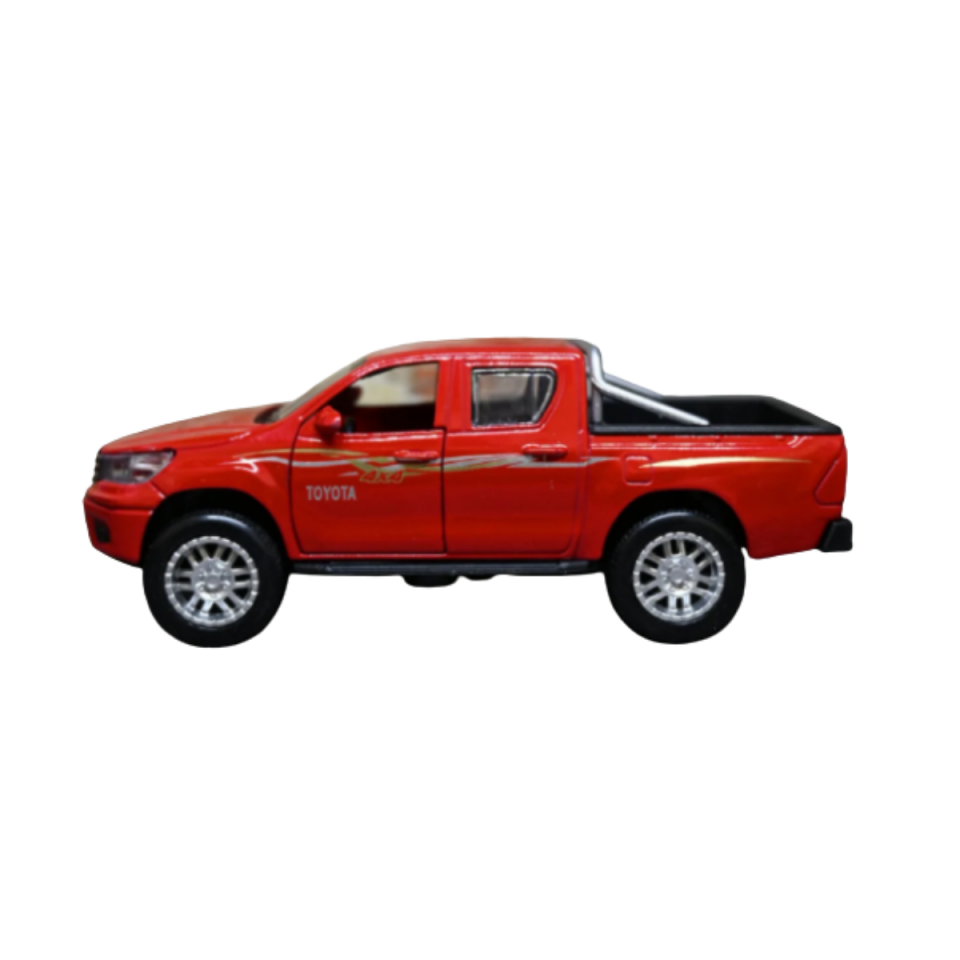 Toyota Hilux Metal Araba 1 36 Ölçek Kırmızı - Kişiye Özel Plakalı Araba