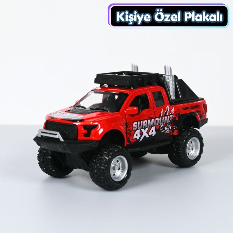 Ford Ranger F150 Offroad Metal Araba 1:36 Kırmızı