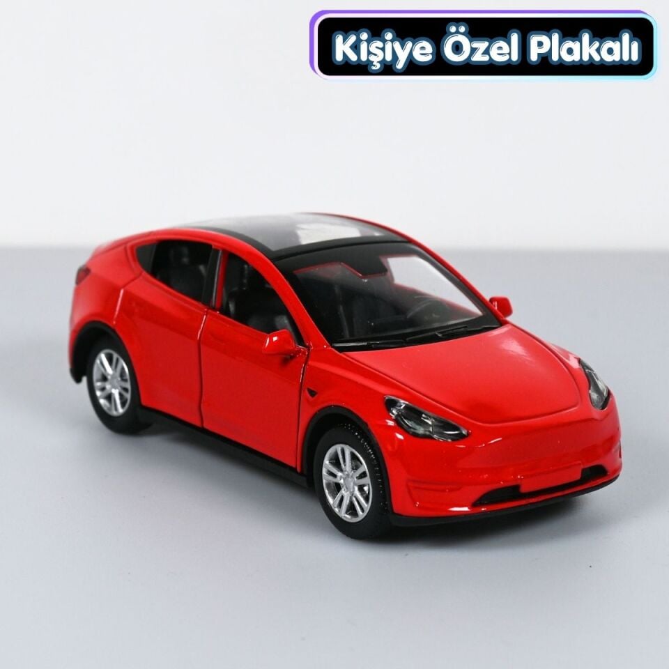 Tesla Metal Oyuncak Araba 1:36 Kırmızı