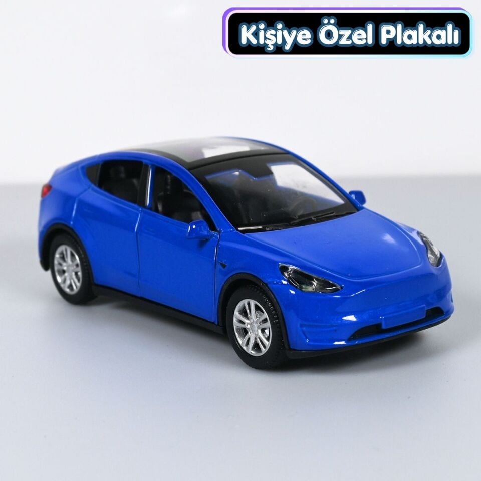 Tesla Metal Oyuncak Araba 1:36 Mavi