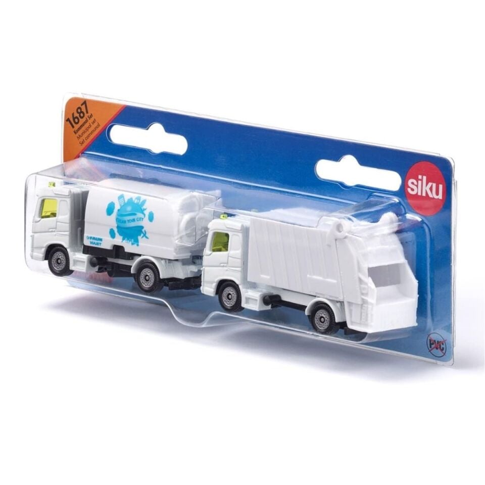 Siku Yol Süpürgesi ve Çöp Kamyonu Set 1687