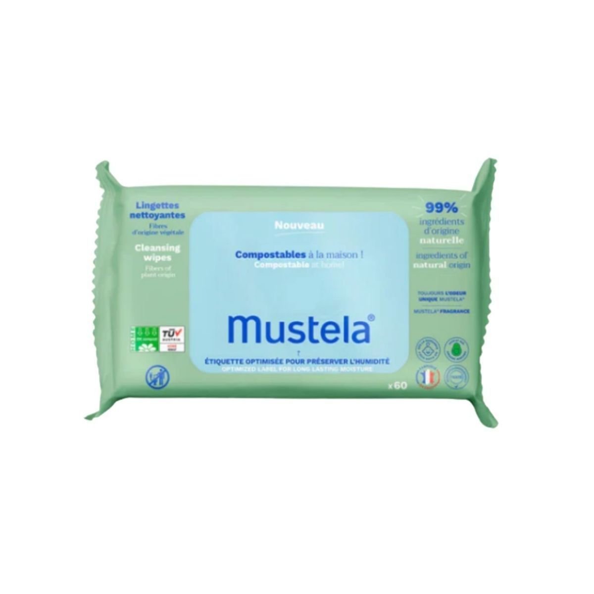 Mustela Yenidoğan Islak Mendil 60'lı