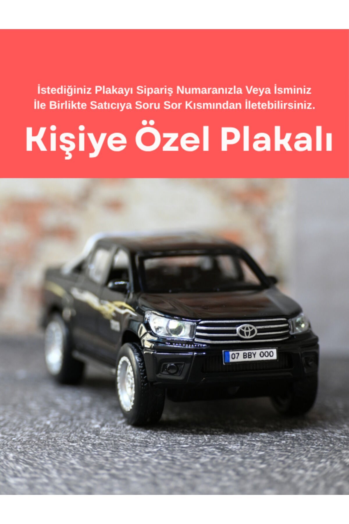 TOYOTA HİLUX METAL OYUNCAK ARABA SİYAH