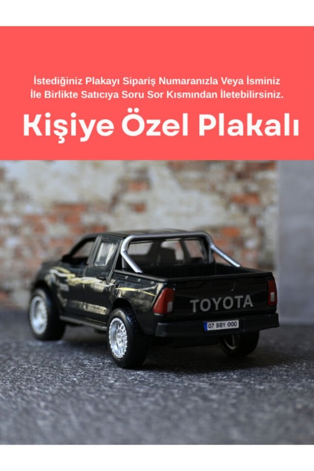 TOYOTA HİLUX METAL OYUNCAK ARABA SİYAH