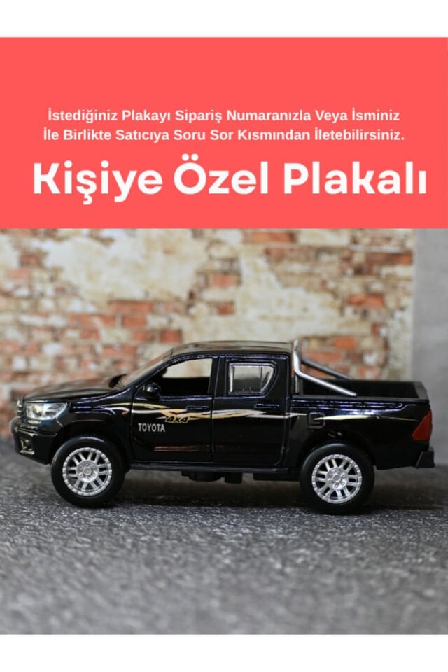 TOYOTA HİLUX METAL OYUNCAK ARABA SİYAH