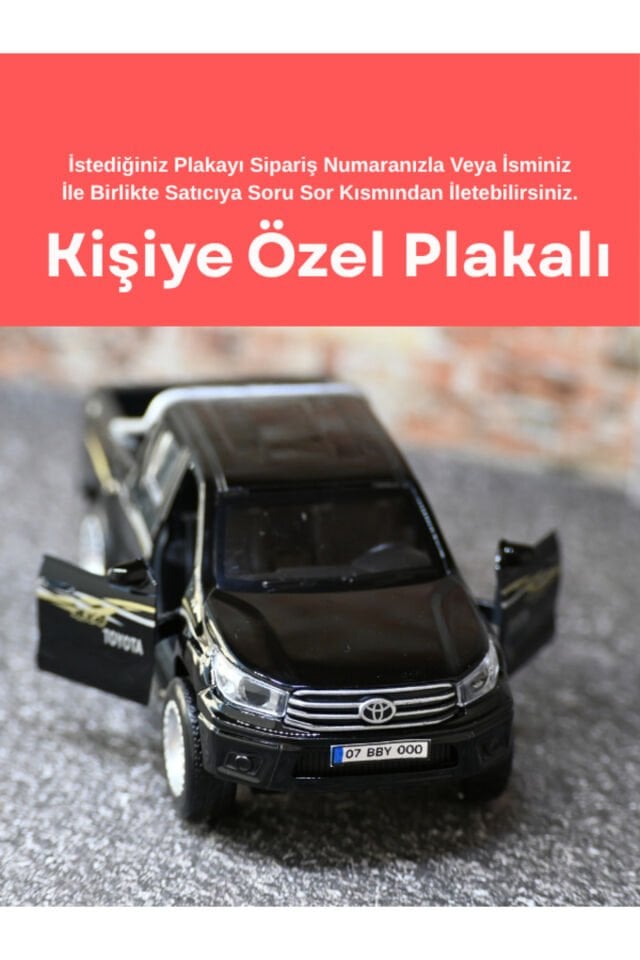 TOYOTA HİLUX METAL OYUNCAK ARABA SİYAH