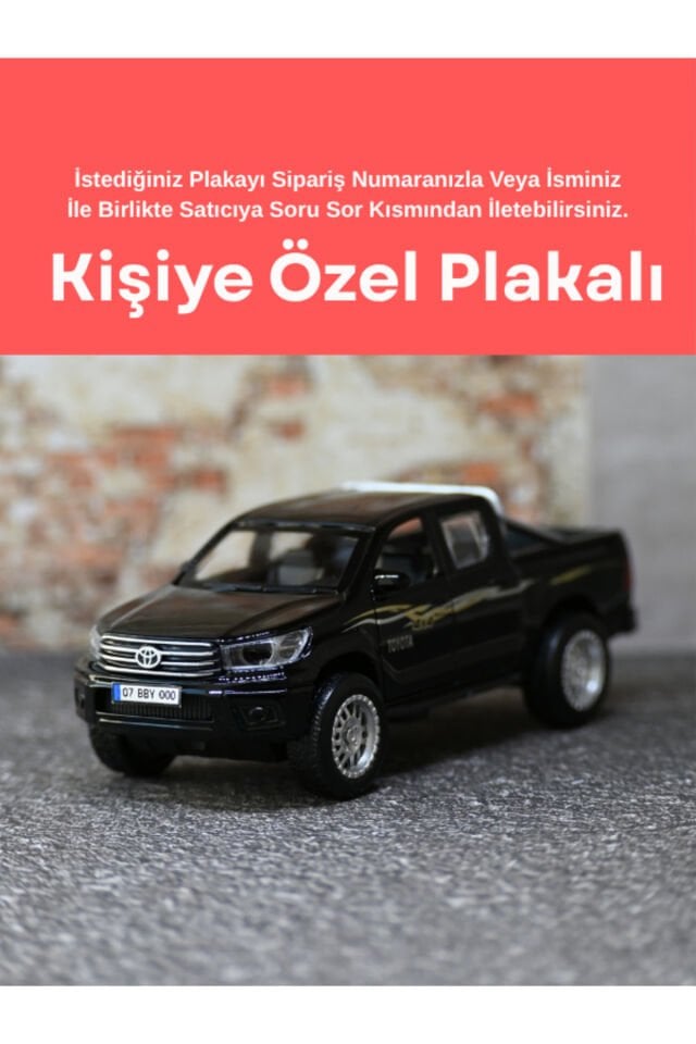 TOYOTA HİLUX METAL OYUNCAK ARABA SİYAH