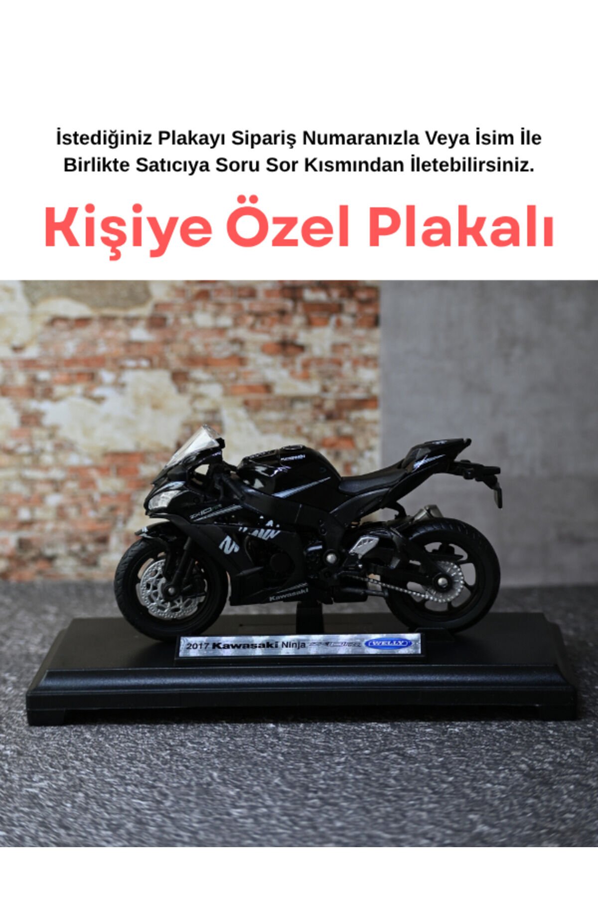 Kawasaki Ninja Metal Motor - Kişiye Özel Hediye Mo