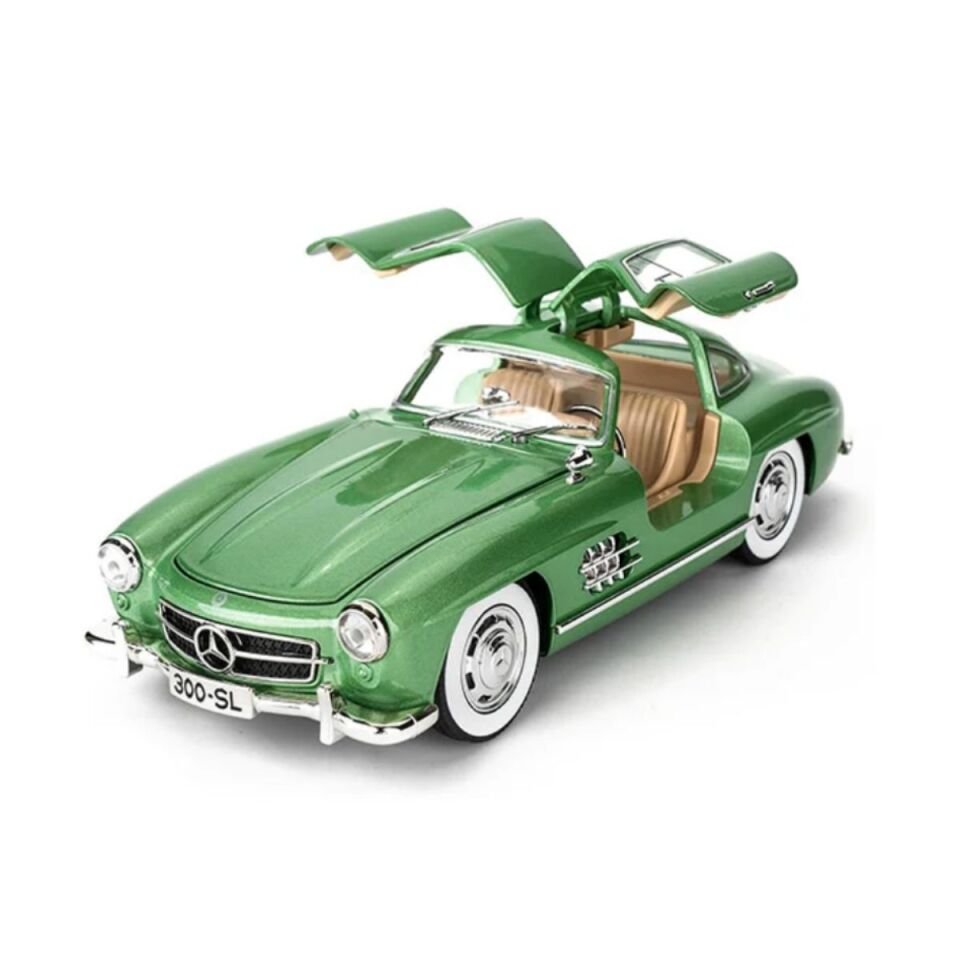 Mercedes-Benz 300SL Metal Model Araba - Klasik Yeşil