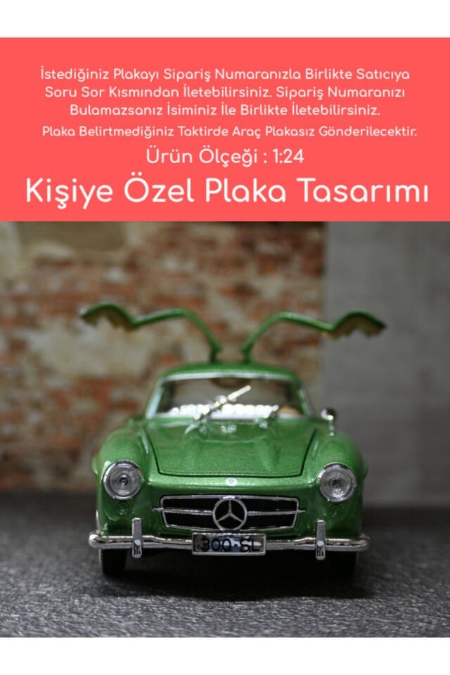 MERCEDES BENZ 300SL METAL ARABA YEŞİL