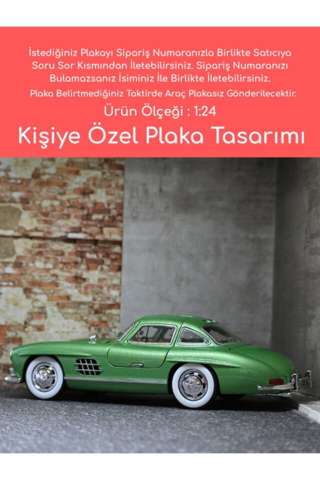 MERCEDES BENZ 300SL METAL ARABA YEŞİL