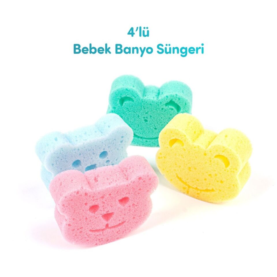 Sevi Bebe 4'lü Banyo Süngeri