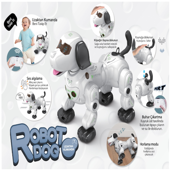 Vardem Uzaktan Kumandalı Işıklı ve Sesli Akıllı Robot Köpek