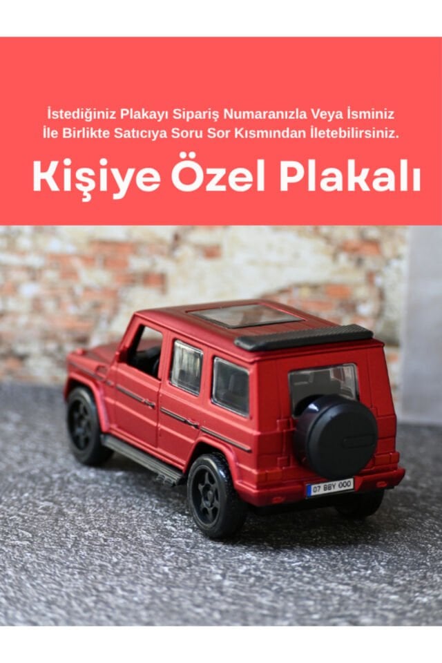 MERCEDES G63 METAL OYUNCAK ARABA KIRMIZI