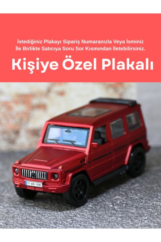 MERCEDES G63 METAL OYUNCAK ARABA KIRMIZI