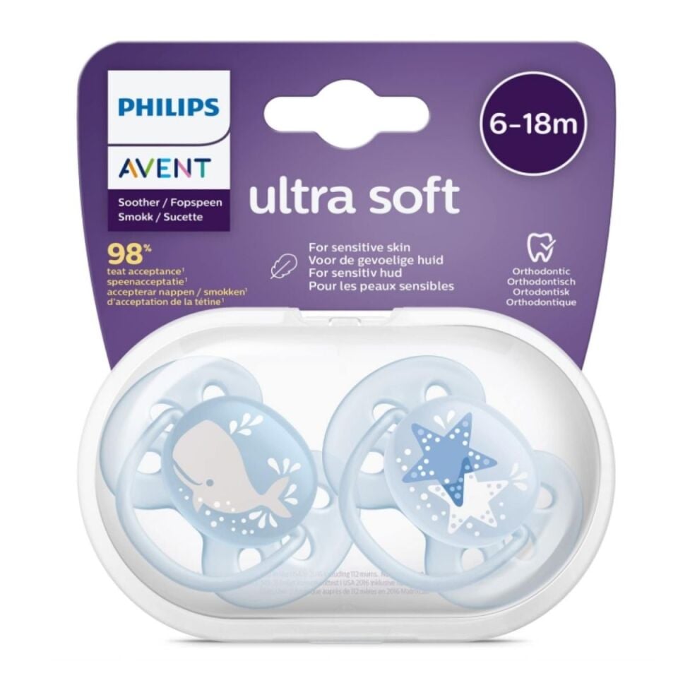 Avent Ultra Soft Emzik 6-18 Ay Erkek SCF223/03