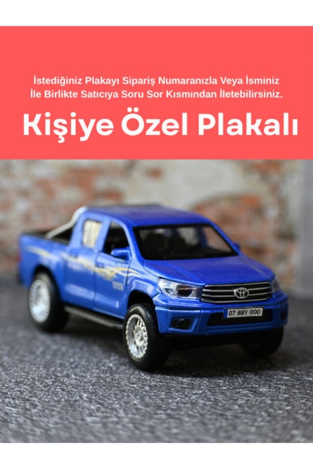 TOYOTA HİLUX METAL OYUNCAK ARABA MAVİ