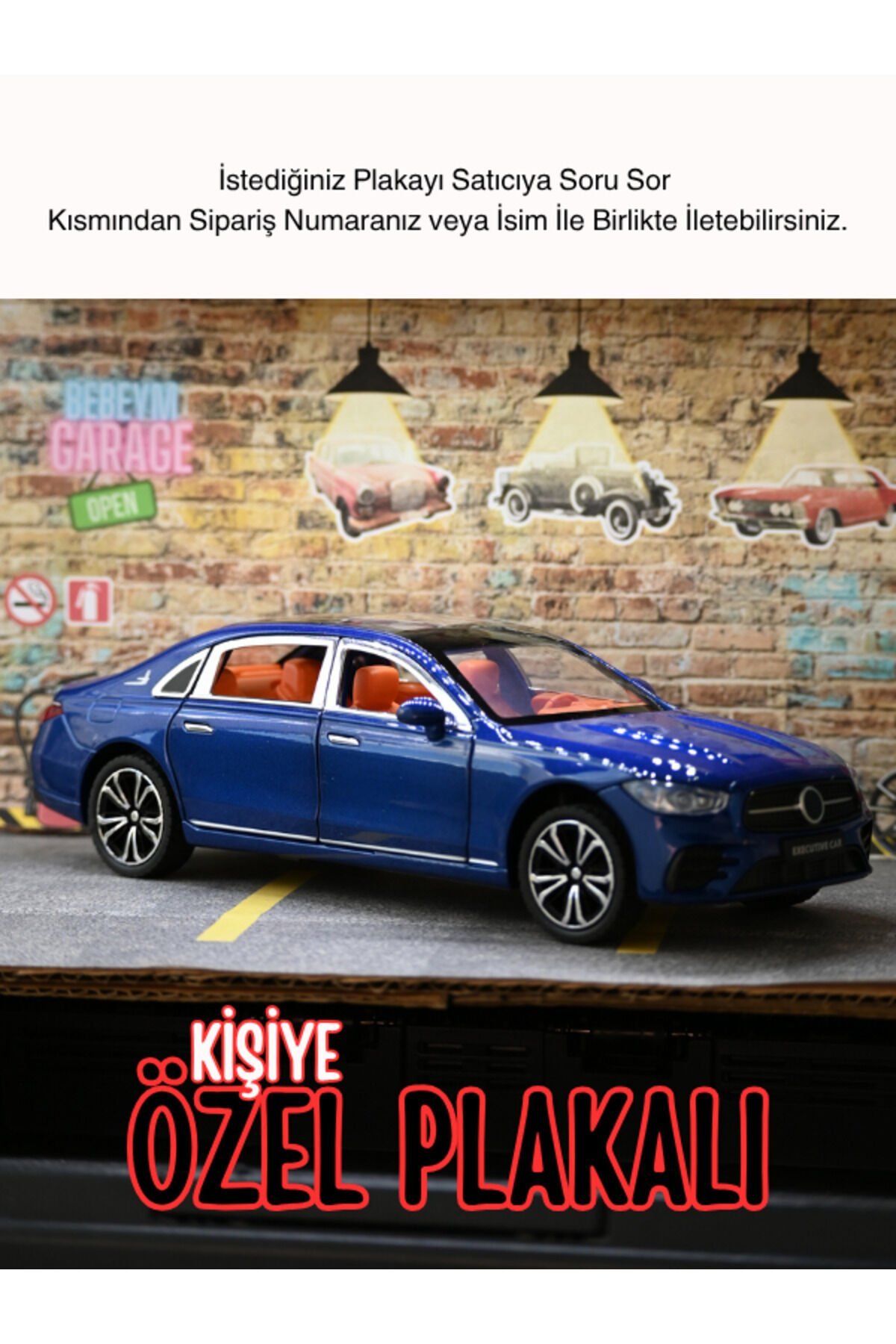 MERCEDES C200 METAL ARABA 1:24 MAVİ