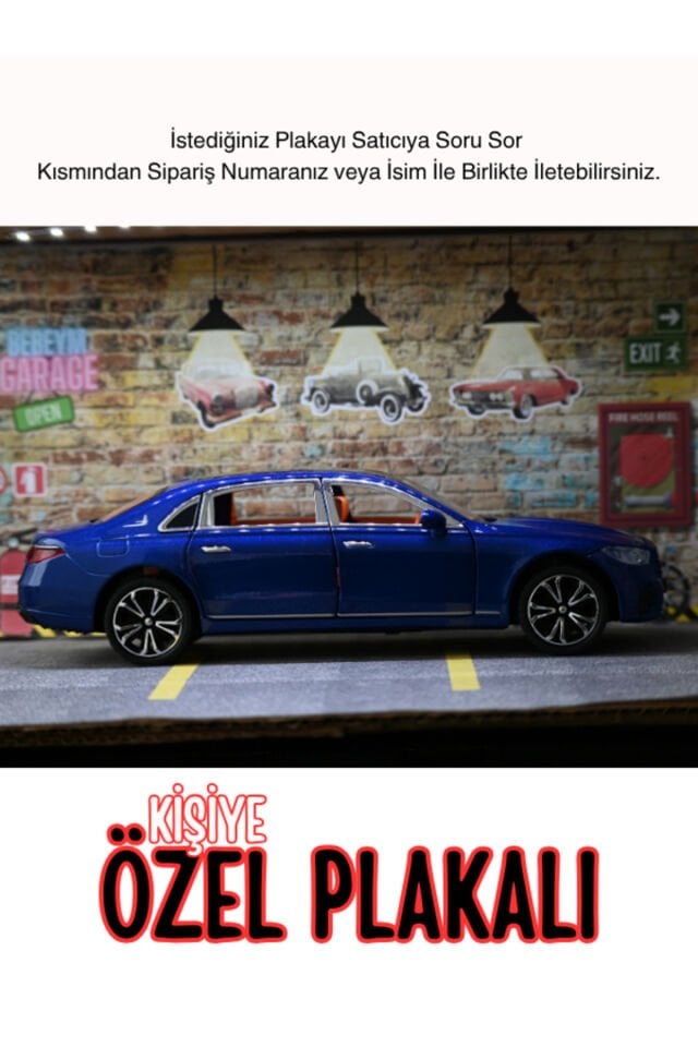 MERCEDES C200 METAL ARABA 1:24 MAVİ