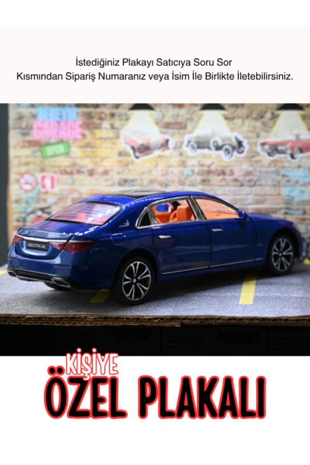 MERCEDES C200 METAL ARABA 1:24 MAVİ