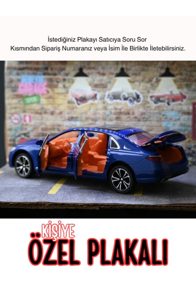 MERCEDES C200 METAL ARABA 1:24 MAVİ