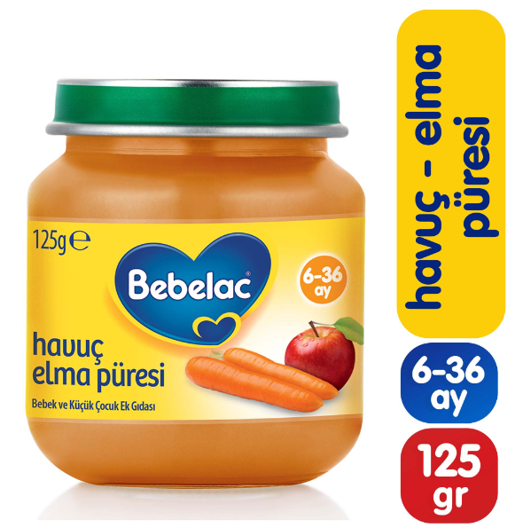 Bebelac Organik Havuç Elma Püresi 6+ Ay 125 gr