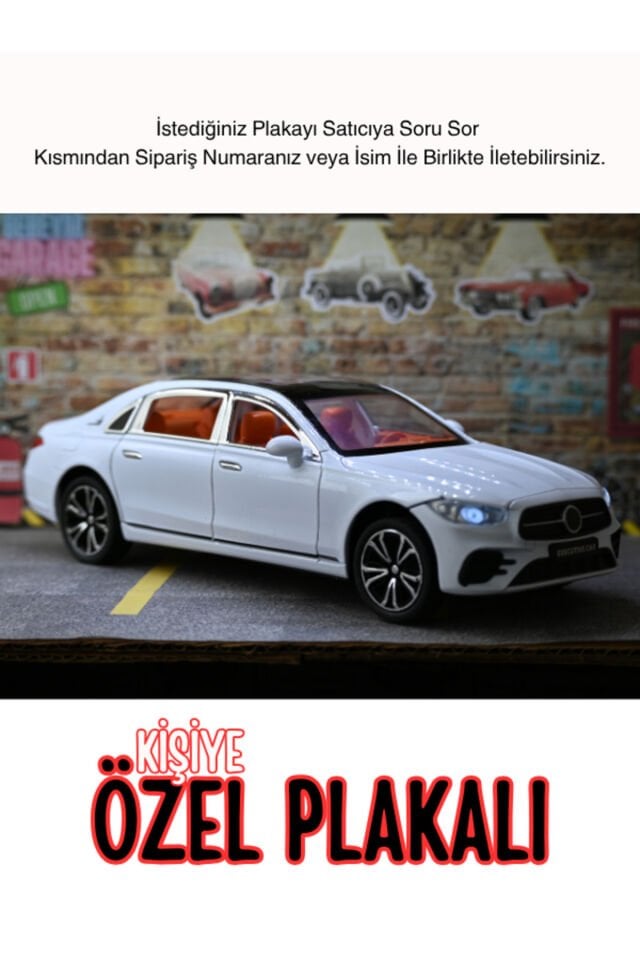 MERCEDES C200 METAL ARABA 1:24 BEYAZ