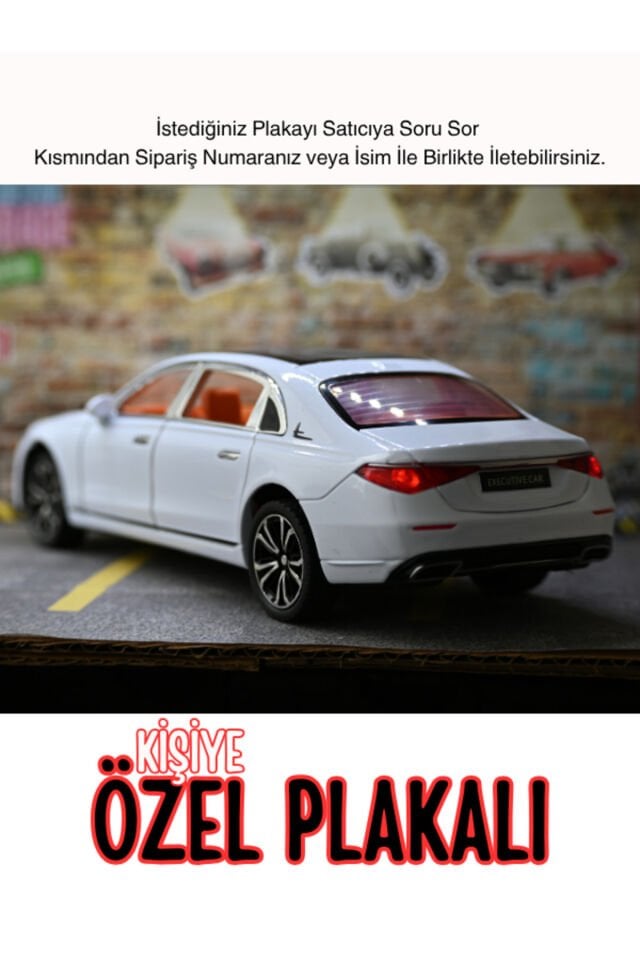 MERCEDES C200 METAL ARABA 1:24 BEYAZ